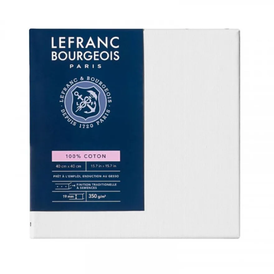 Lefranc Bourgeois Classic - Toile pré-étirée - 40 x 40 cm - 100 % coton