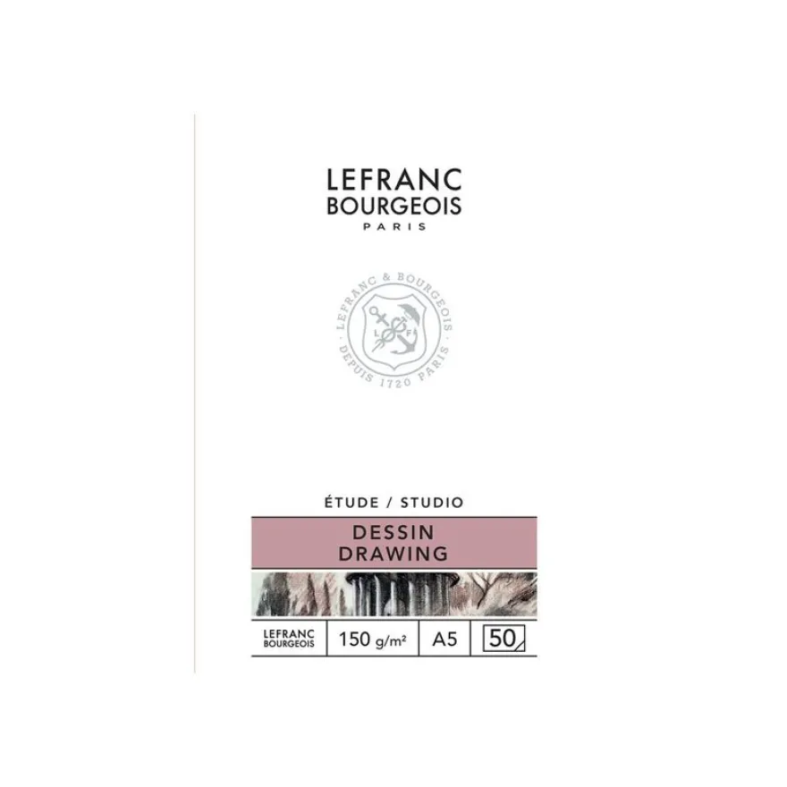 Lefranc Bourgeois Studio - Bloc de papier à dessin - A5 - 50 feuilles