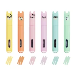 Legami - 6 Mini surligneurs - couleurs pastels assorties