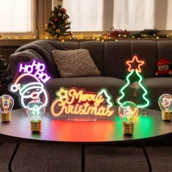 Legami - Enseigne lumineuse LED à effet néon - Santa Claus - Noël