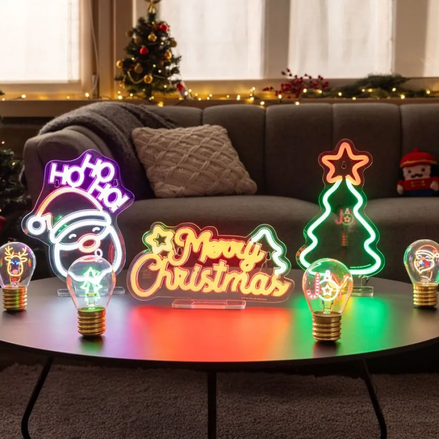 Legami - Enseigne lumineuse LED à effet néon - Santa Claus - Noël