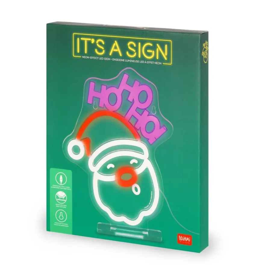 Legami - Enseigne lumineuse LED à effet néon - Santa Claus - Noël