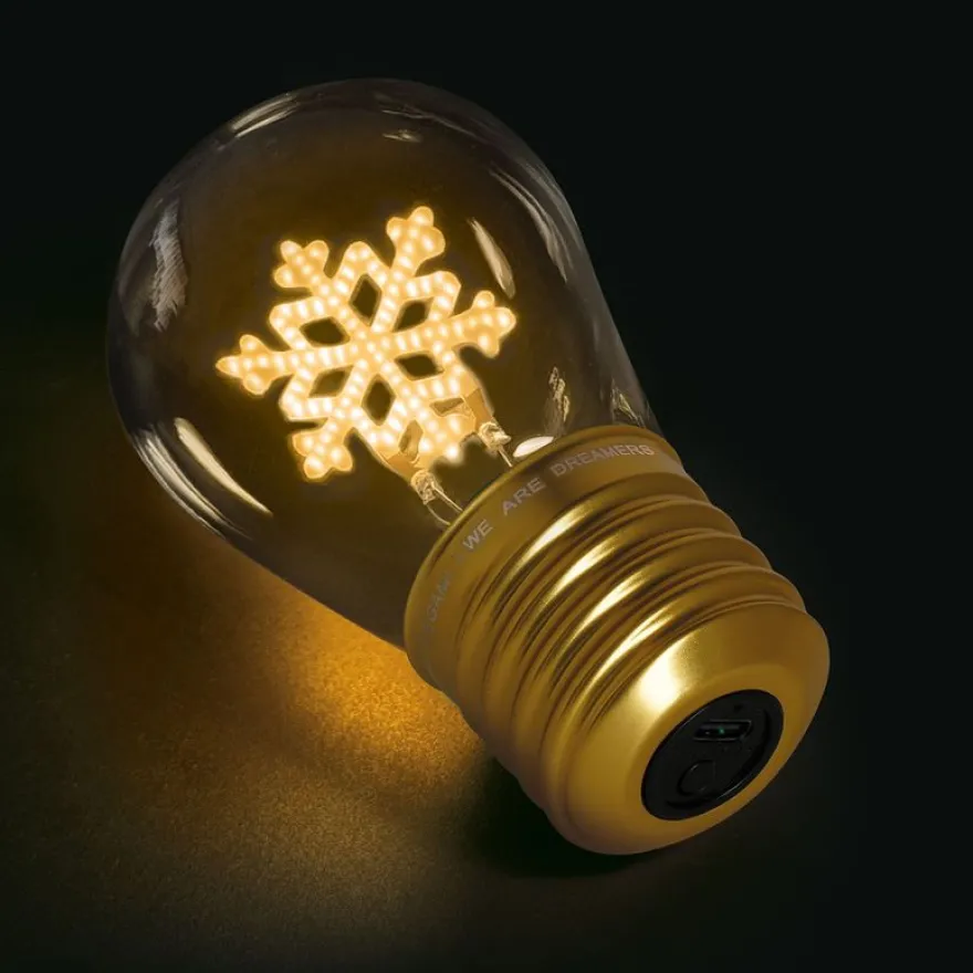 Legami - Lampe de table en forme d’ampoule snowflake
