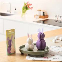 Legami – Lot de 2 Lapins en Papier Pliables – Hoppy Easter – Décoration de Pâques