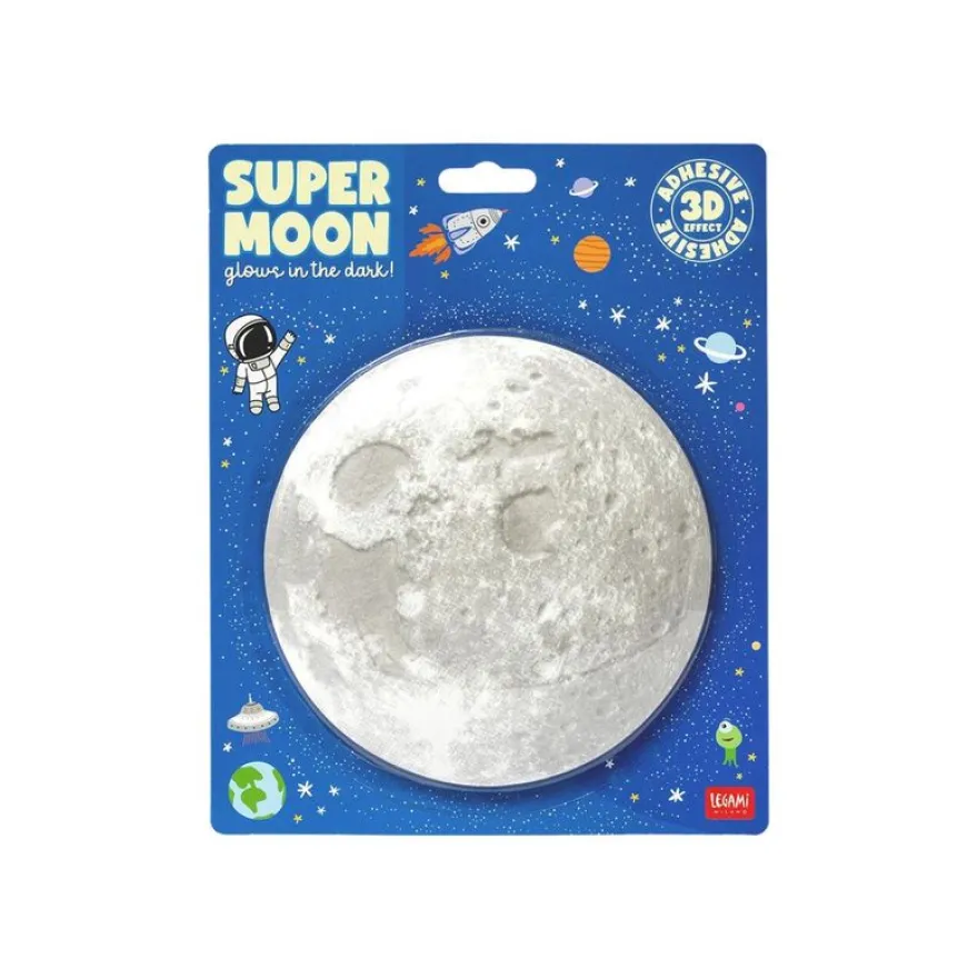 Legami - Lune phosphorescente - adhésif décoratif - 15 cm de diamètre