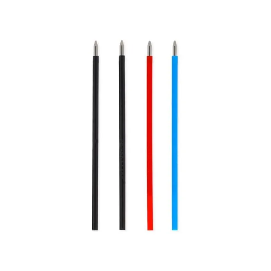 Legami - Pack de 4 recharges pour stylo effaçable - noir, rouge, bleu