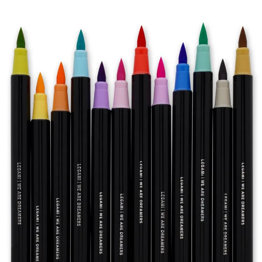 Legami - Set de 12 feutres pinceaux pastel