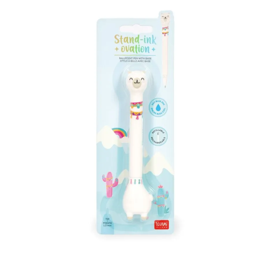 Legami – Stylo à Bille avec Base Lama – Encre Bleu Clair