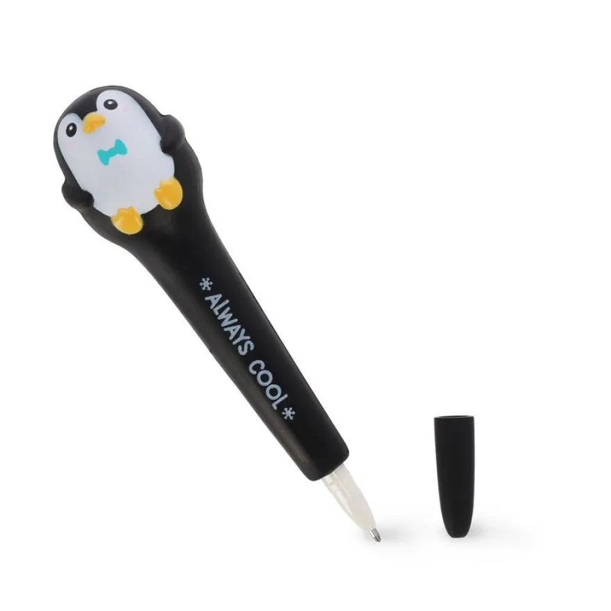 Legami - Stylo à encre gel antistress squishy penguin