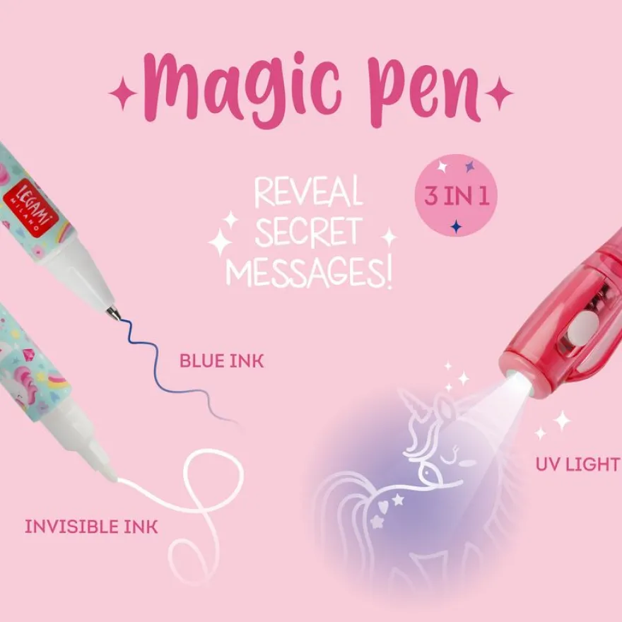 Legami - Stylo à encre invisible space unicorn