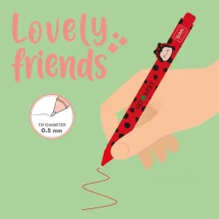 Legami – Stylo Gel Ladybug Lovely Friends Coccinelle
