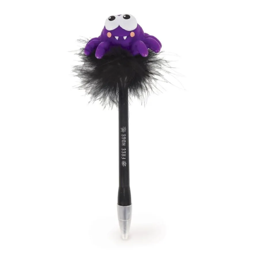 Legami - Stylo lumineux à encre gel - Halloween Noir - avec Araignée - Pointe moyenne