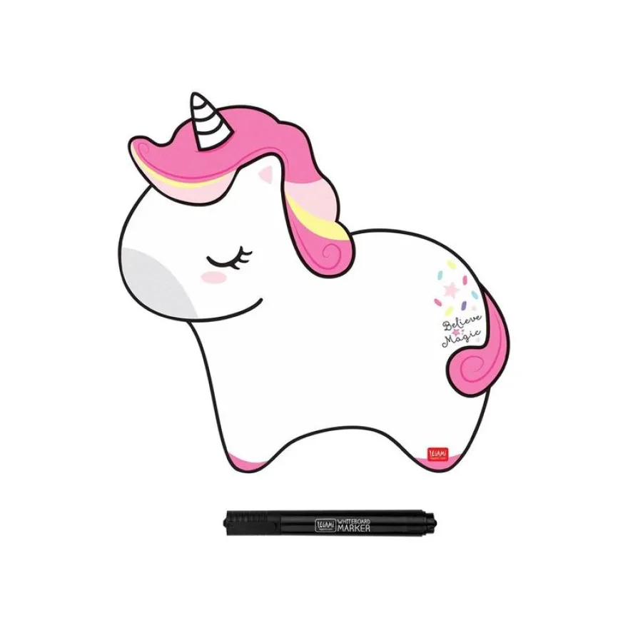 Legami - Tableau blanc magnétique - licorne - 28 x 28 cm