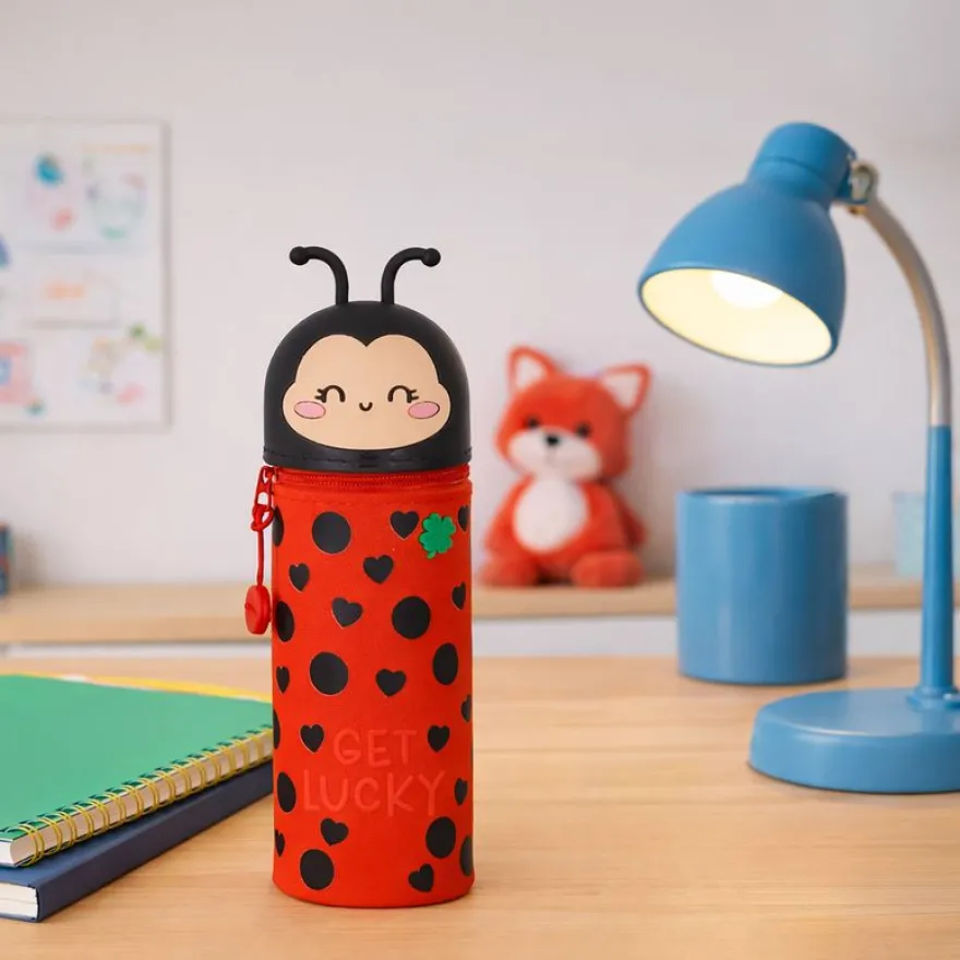 Legami – Trousse 2‑en‑1 Ladybug Get Lucky Coccinelle