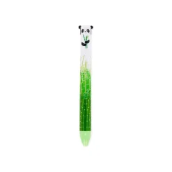 LEGAMI Click&Clack Panda - Stylo à bille à 2 couleurs - noir et vert - rétractable