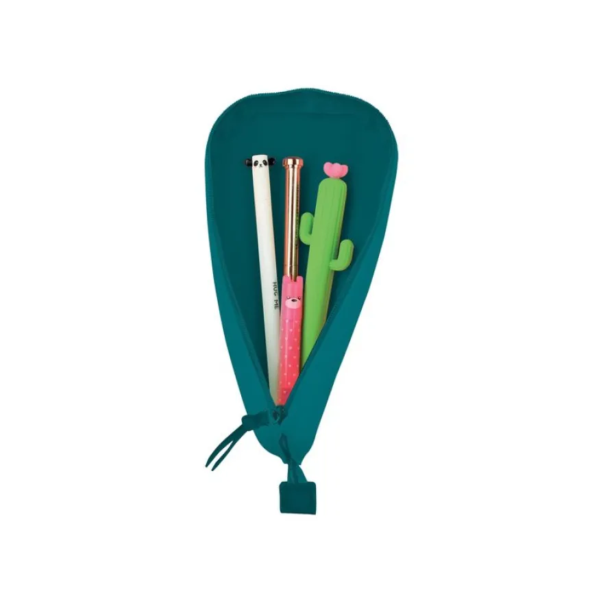 Legami Cute! - Trousse en silicone - bleu pétrole