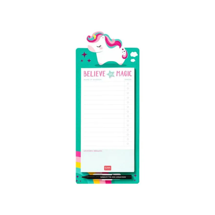 Legami Don't Forget - Bloc-notes magnétique - 11 x 28 cm - 60 feuilles - licorne