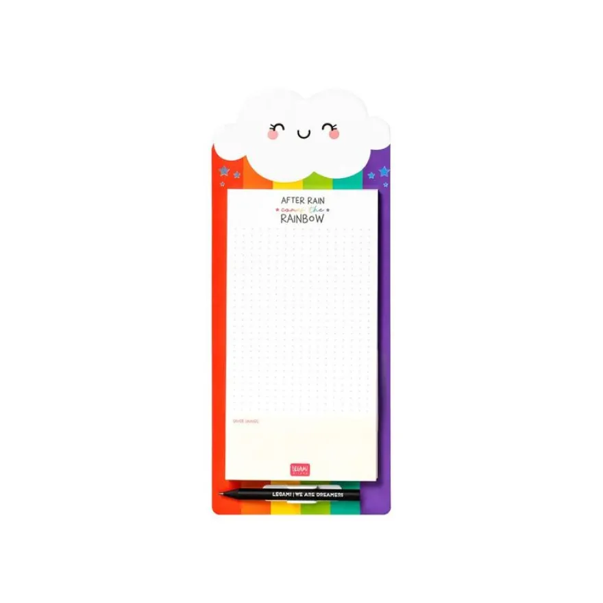 Legami Don't Forget - Bloc-notes magnétique - 11 x 28 cm - 60 feuilles - rainbow