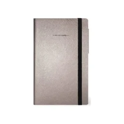 Legami Metallic Collection - Carnet de notes - 13 x 21 cm - ligné - 192 pages - diamant gris