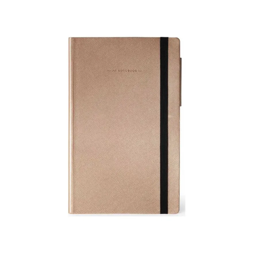 Legami Metallic Collection - Carnet de notes - 13 x 21 cm - ligné - 192 pages - rose doré