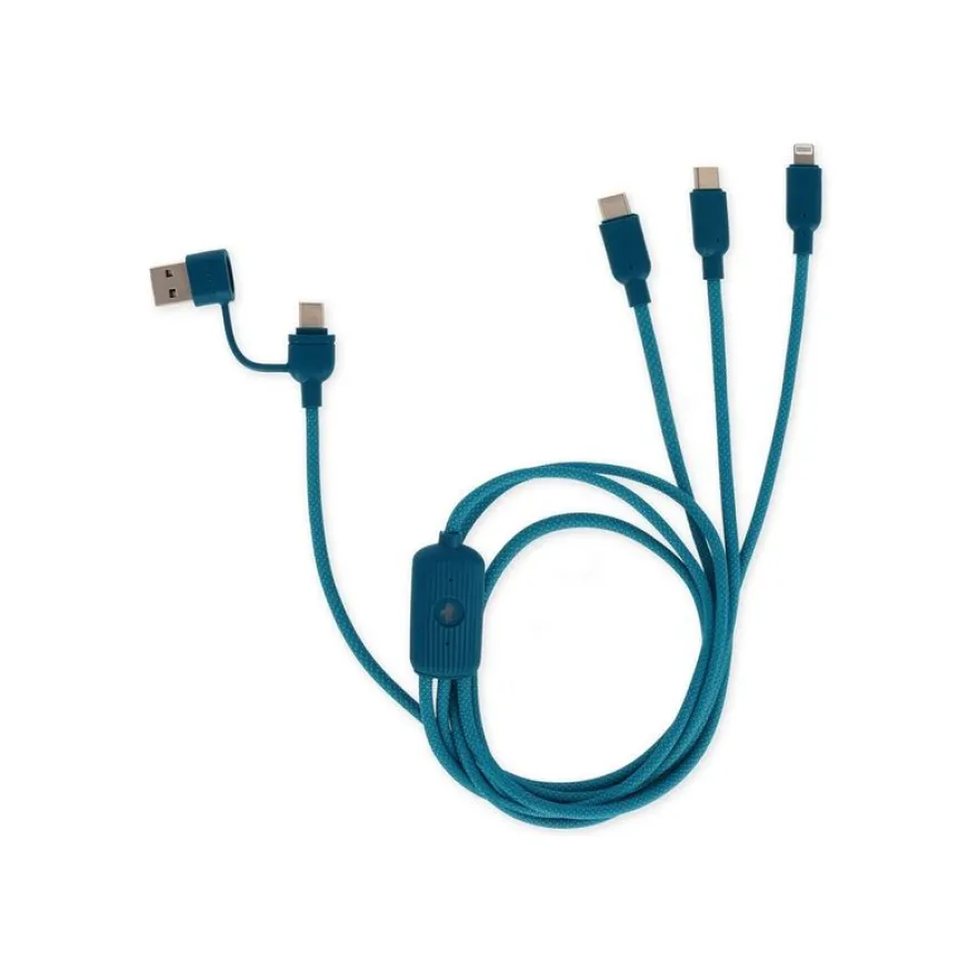 LEgami Three Hugs - Câble de recharge - 3-en-1 - USB-C - 1.2 m - cactus