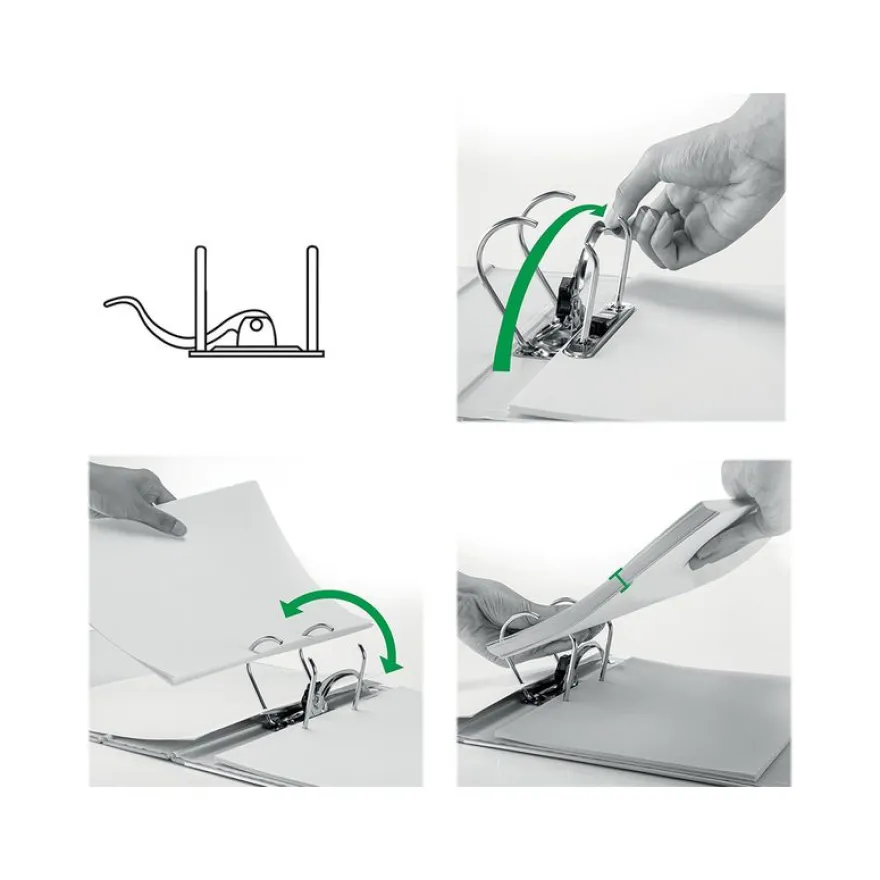 Leitz 180° Active Cozy - Classeur à levier - Dos 80 mm - A4 - gris
