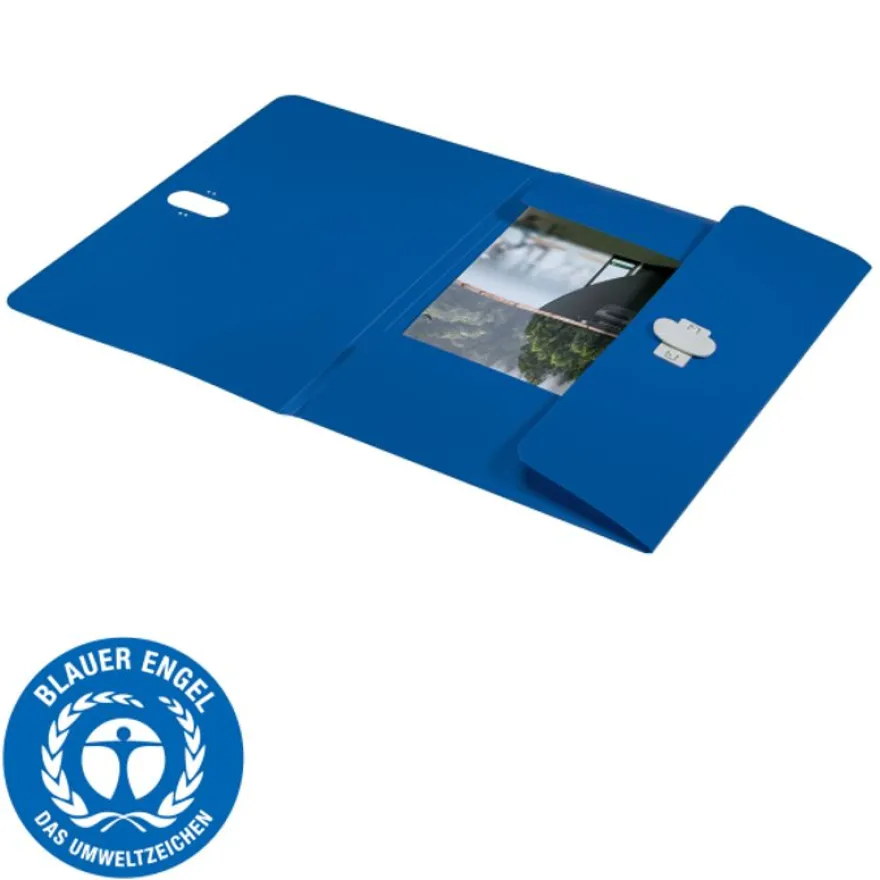 Leitz - chemise à 3 rabats - A4 - pour 150 feuilles - bleu