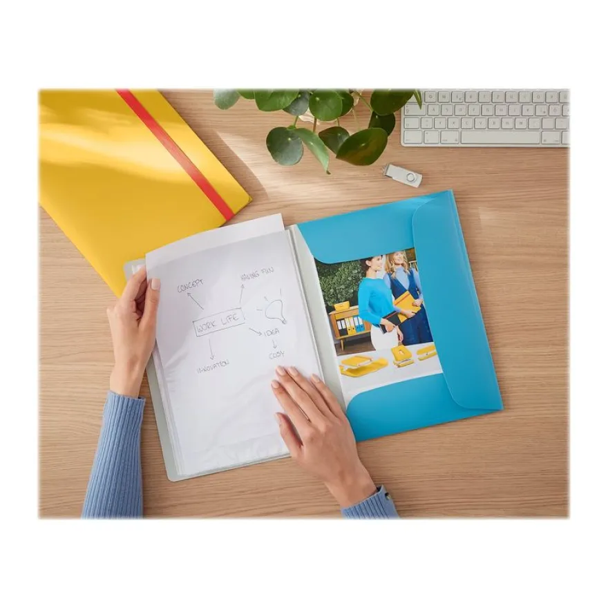 Leitz Cosy Mobile - Porte vues avec élastique - 40 vues - bleu