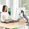 Leitz Ergo – Bras pour écran simple 17"-32"– Hauteur réglable & gain d’espace – Gris foncé