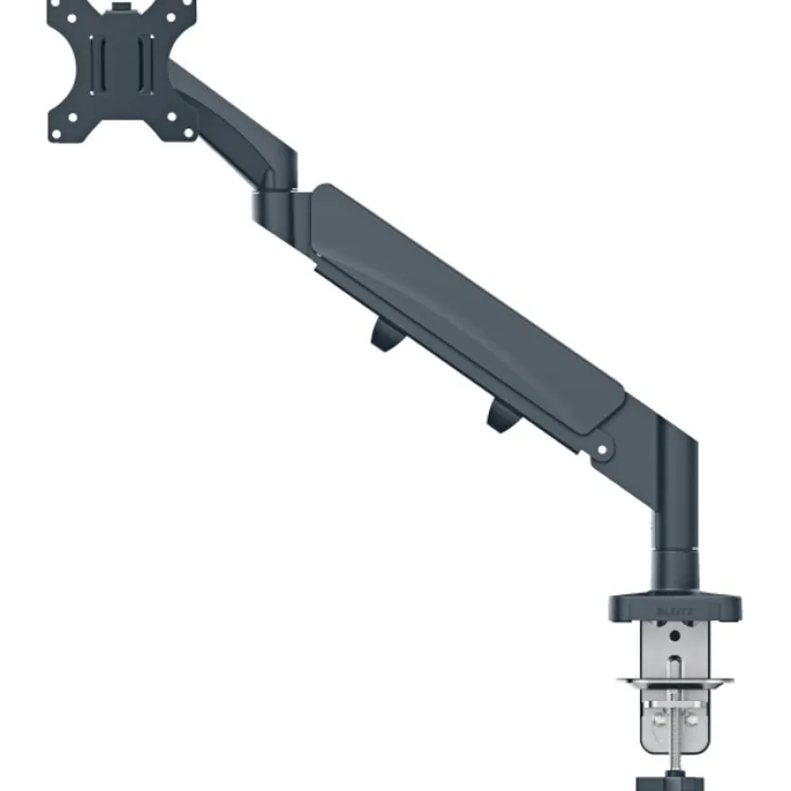 Leitz Ergo – Bras pour écran simple 17"-32"– Hauteur réglable & gain d’espace – Gris foncé