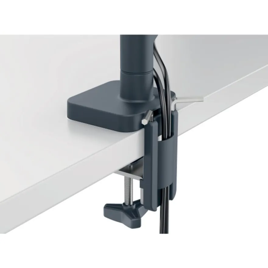 Leitz Ergo – Bras pour écran simple 17"-32"– Hauteur réglable & gain d’espace – Gris foncé