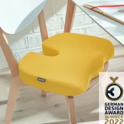 Leitz Ergo - Coussin de siège ergonomique - Soulage la pression et améliore la posture - Jaune