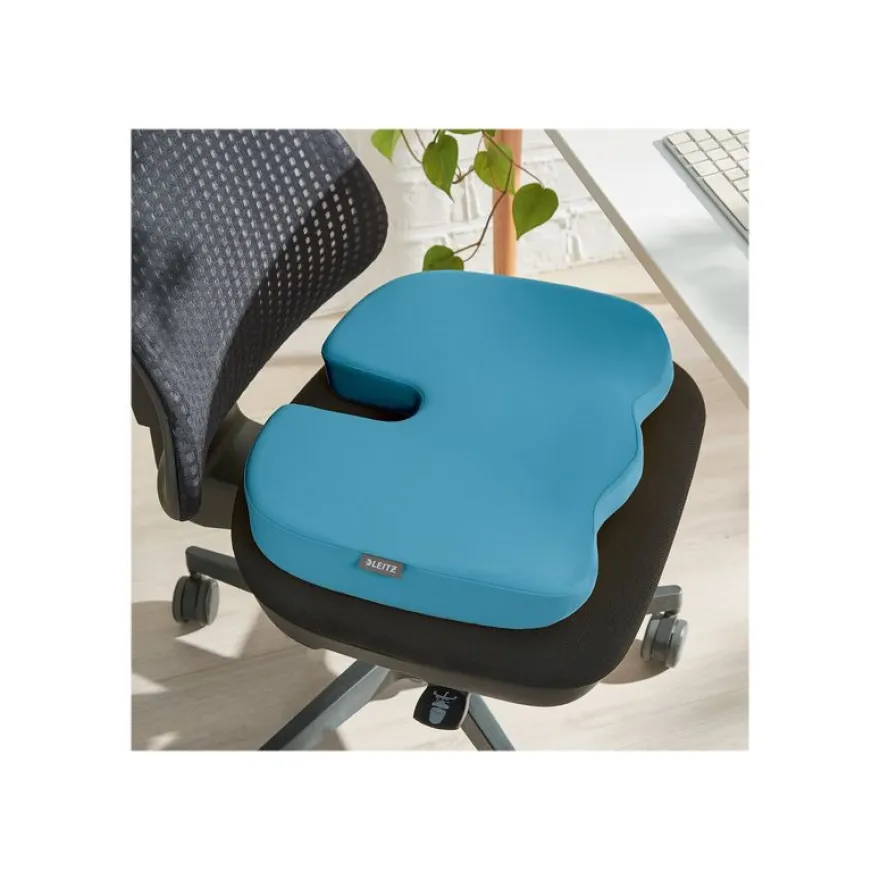 Leitz Ergo - Coussin de siège ergonomique - Soulage la pression et améliore la posture - Bleu
