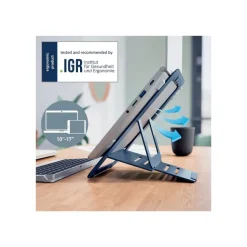 Leitz Ergo - Support pour ordinateur portable - adjustable, multi-angle, aluminum - 10" - 17" - Gris foncé