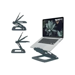 Leitz Ergo - Support pour ordinateur portable - adjustable, multi-angle, aluminum - 13" - 15" - Gris foncé