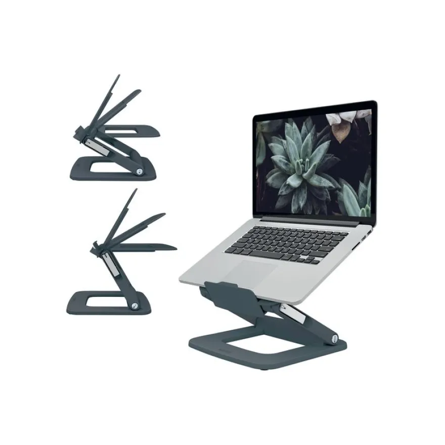 Leitz Ergo - Support pour ordinateur portable - adjustable, multi-angle, aluminum - 13" - 15" - Gris foncé