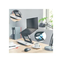 Leitz Ergo - Support pour ordinateur portable - adjustable, multi-angle, aluminum - 13" - 15" - Gris foncé