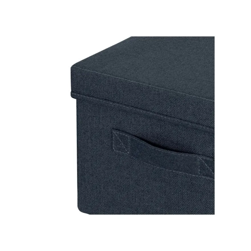 Leitz Fabric Storage - 2 Boîtes de rangement en tissu avec couvercle - moyen - gris velours