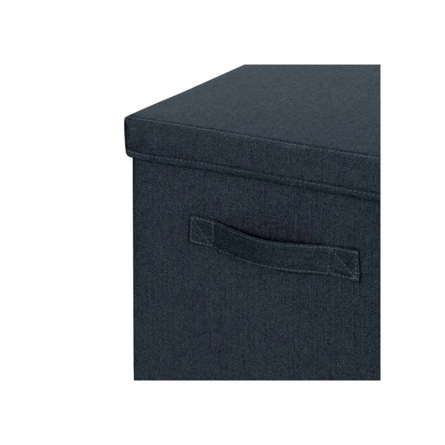 Leitz Fabric Storage - 2 Boîtes de rangement en tissu avec couvercle - large - gris velours