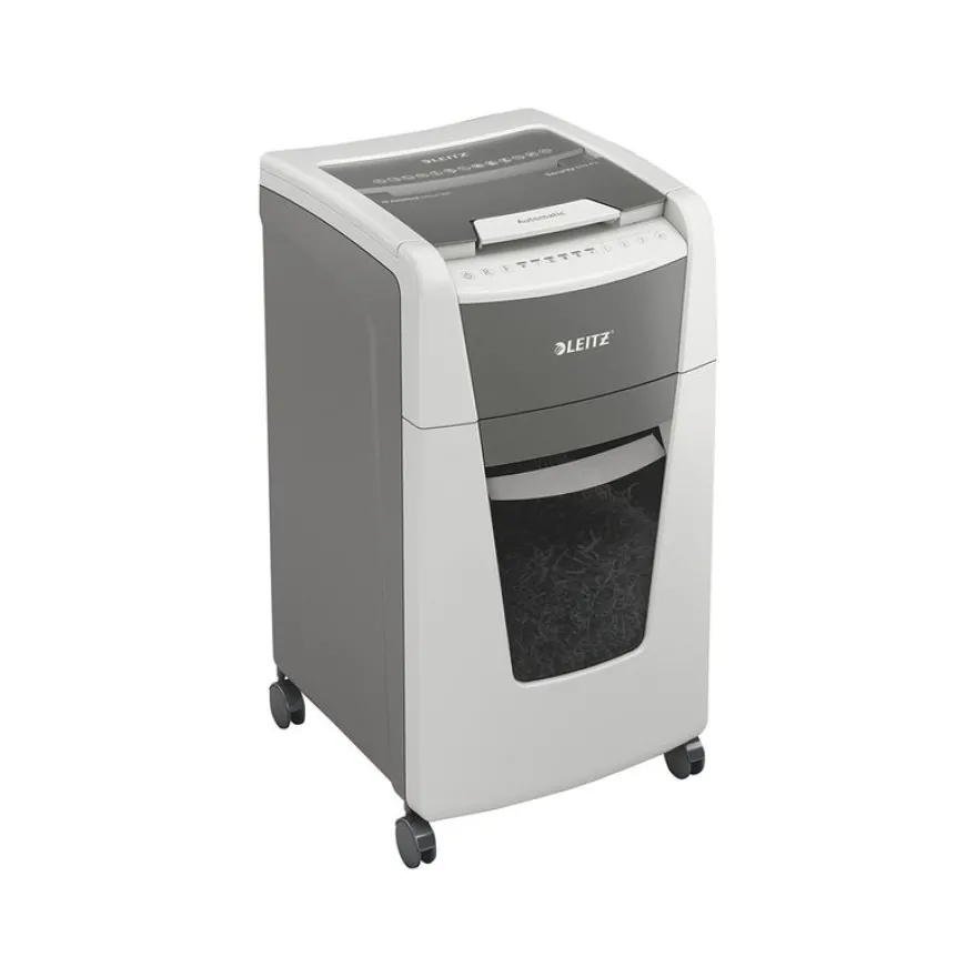 Leitz IQ AutoFeed Office 300 P4 - destructeur de documents coupe croisée - 300 feuilles - Corbeille 60 litres