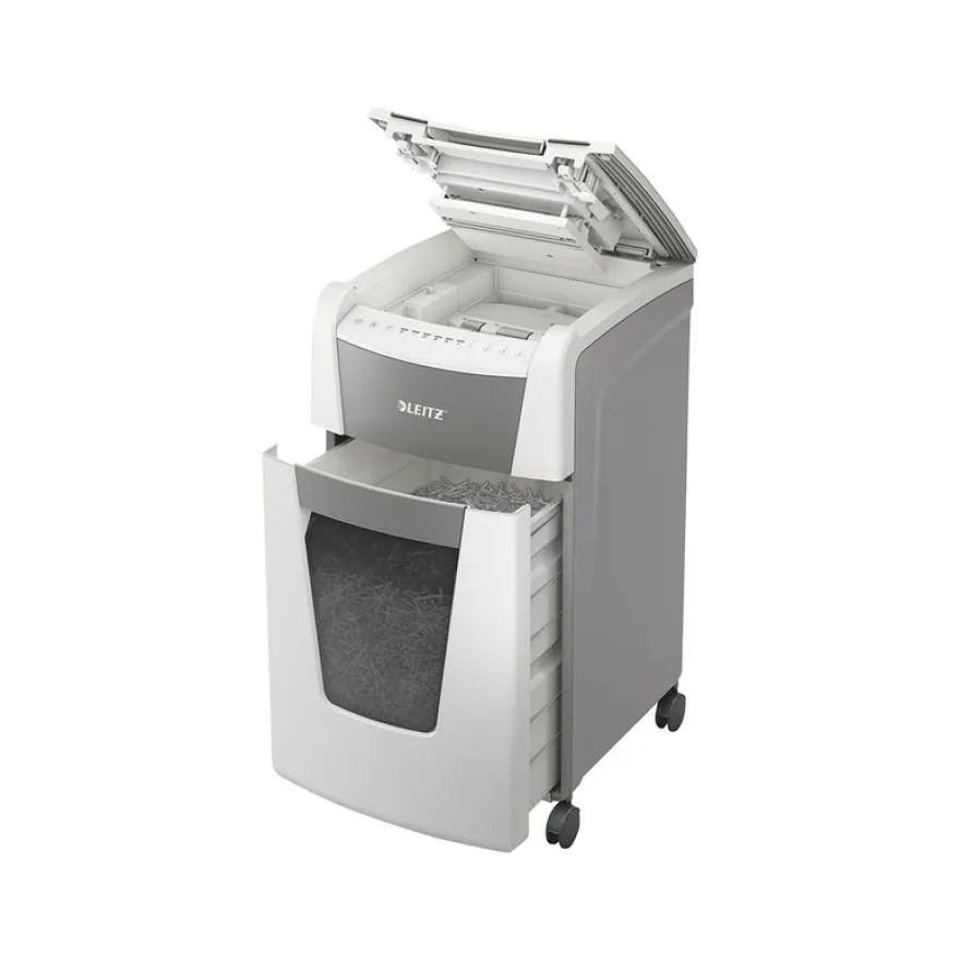 Leitz IQ AutoFeed Office 300 P4 - destructeur de documents coupe croisée - 300 feuilles - Corbeille 60 litres