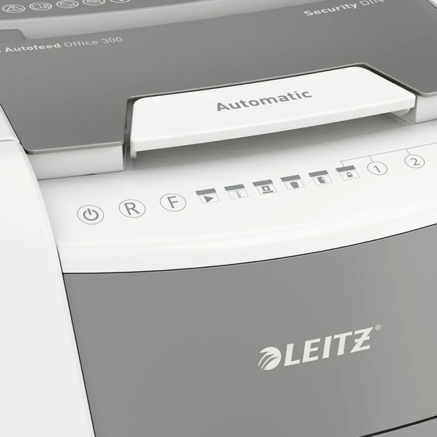 Leitz IQ AutoFeed Office 300 P4 - destructeur de documents coupe croisée - 300 feuilles - Corbeille 60 litres