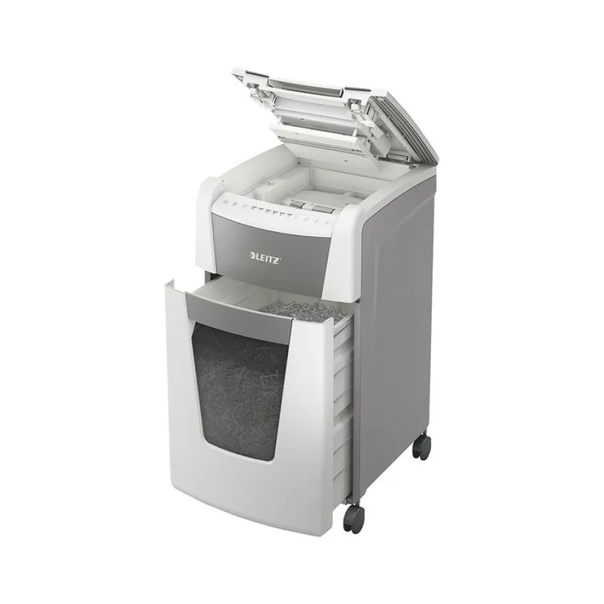 Leitz IQ AutoFeed Office 300 P4 - destructeur de documents coupe croisée - 300 feuilles - Corbeille 60 litres