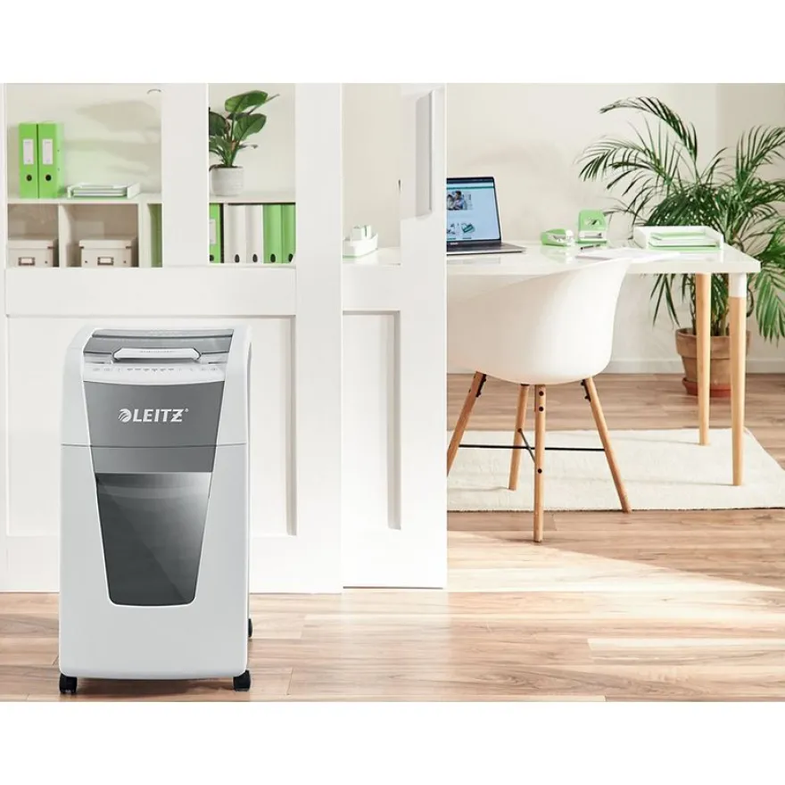 Leitz IQ AutoFeed Office 300 P4 - destructeur de documents coupe croisée - 300 feuilles - Corbeille 60 litres