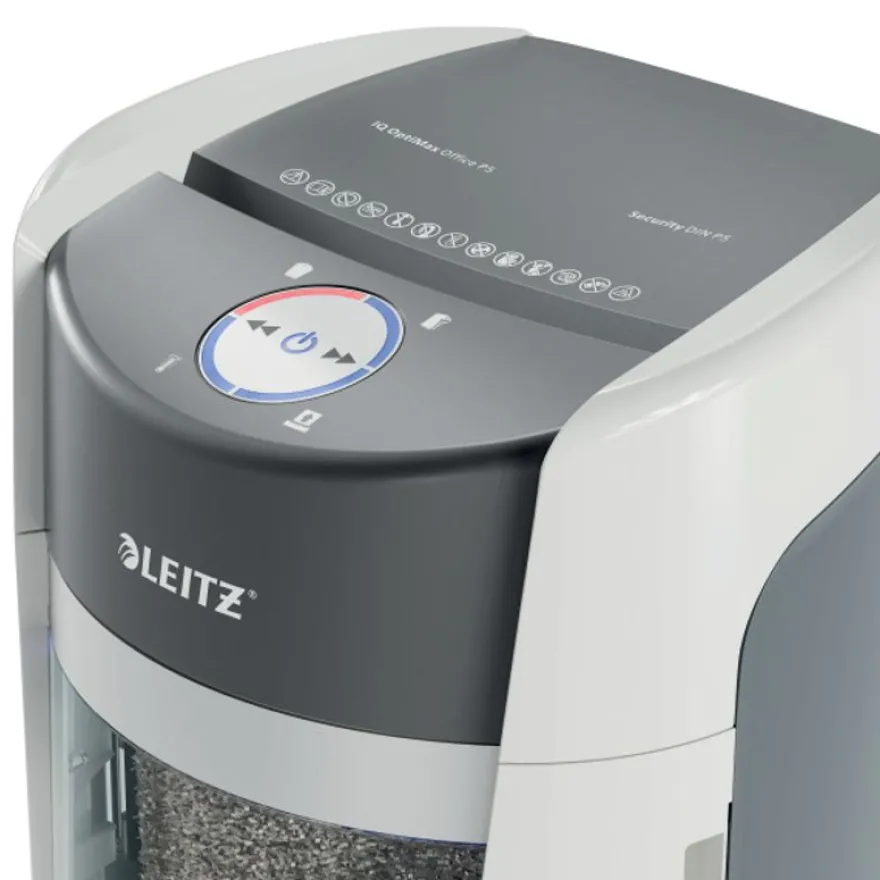 Leitz IQ Optimax - destructeur de documents coupe micro P5 - 10 feuilles - Corbeille 35 litres