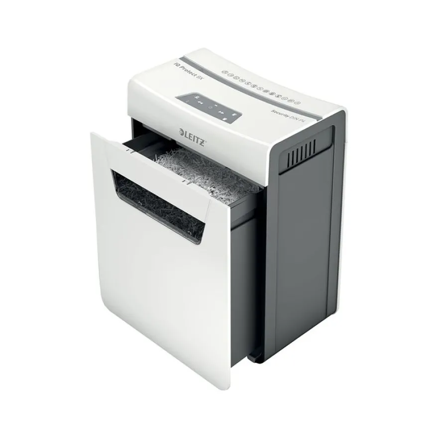 Leitz IQ Protect 8X - destructeur de documents coupe croisée microparticules -8 feuilles - Corbeille 14 litres