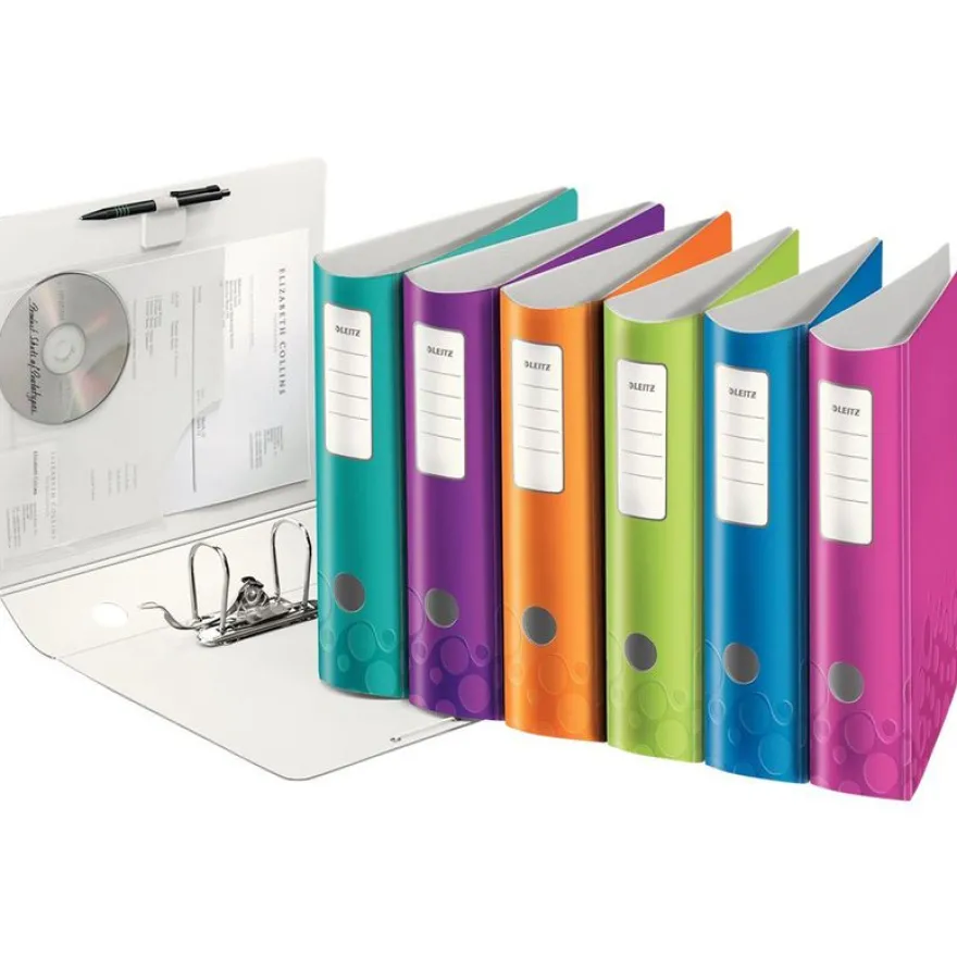 Leitz WOW - Classeur à levier Active 180° - Dos 82 mm - A4 - pour 500 feuilles - disponible dans différentes couleurs