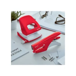 Leitz WOW - Pince agrafeuse - 15 feuilles / 1.5 mm - No.10 - métal - rouge