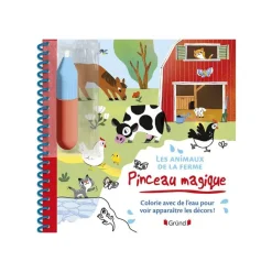 Les animaux de la ferme - Pinceau magique - livre à colorier