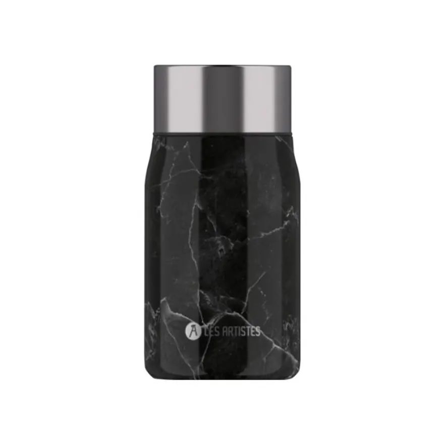 Les Artistes Paris - Boîte à déjeuner isotherme - marbre noir - 700 ml - acier inoxydable